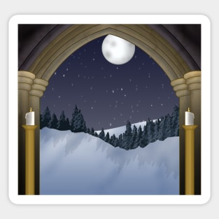 Winter Night Sticker